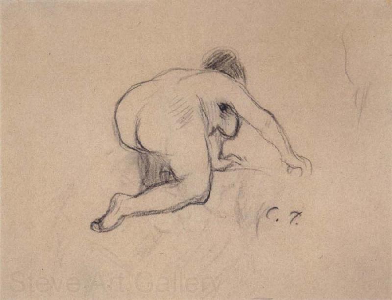 Camille Pissarro Woman keeling Spain oil painting art